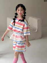 Load image into Gallery viewer, 【予約】マルチカラーセットアップ 夏 ボーダー 100~160cm 子供服 おそろい SS 子供服 Wselect - W select baby kids