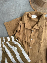 Load image into Gallery viewer, 即納【Original】W. モスリンストライプSETUP 夏 summer セットアップ brown オリジナル W select