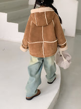Load image into Gallery viewer, 【予約】ムートン風コート ムートン brown coat 冬90~150cm Wselect