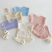 Cargar imagen en el visor de la galería, 【予約】フリルセットアップ 夏 73~120cm 子供服 フリル baby SS 子供服 Wselect - W select baby kids