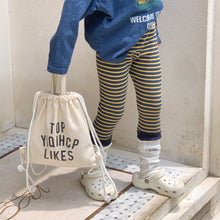 Load image into Gallery viewer, 【即納】ボーダーレギンス bottom ボーダー 冬80~130cm Wselect