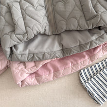 Load image into Gallery viewer, 【予約】ハートキルティングコート 羽織 あったか 冬80~130cm Wselect