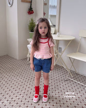 Charger l'image dans la galerie, 【即納】ボーダー重ね着T second moment 重ね着キャミ Tシャツ 韓国子供服 90〜160 Jr. Wselect - W select baby kids