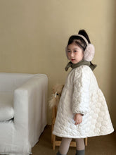 Load image into Gallery viewer, 【予約】キルティングホワイトコート 羽織 あったか 冬80~130cm Wselect