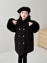 Load image into Gallery viewer, 【予約】リボン付きピーコート 長袖 outer 冬90~150cm Wselect