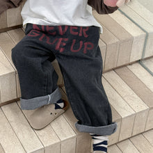 画像をギャラリービューアに読み込む, 【予約】英字ストレートデニムパンツ bottom 春 夏 80~130cm Wselect