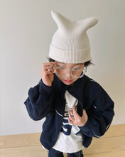 画像をギャラリービューアに読み込む, 【予約】エリントスクエアビーニー 帽子 猫 AW 韓国 韓国子供服 2026 ELLYMOLLY - W select baby kids
