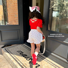 画像をギャラリービューアに読み込む, 【即納】ハートバッククロスT 半袖 トップス ninibello Kids W select