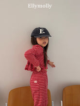 Load image into Gallery viewer, 【予約】ロエンフリルカーディガン ボーダー AW 韓国 韓国子供服 2026 ELLYMOLLY - W select baby kids