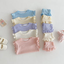 Cargar imagen en el visor de la galería, 【予約】フリルセットアップ 夏 73~120cm 子供服 フリル baby SS 子供服 Wselect - W select baby kids