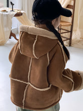Load image into Gallery viewer, 【予約】ムートン風コート ムートン brown coat 冬90~150cm Wselect