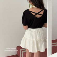 画像をギャラリービューアに読み込む, 【即納】ハートバッククロスT 半袖 トップス ninibello Kids W select