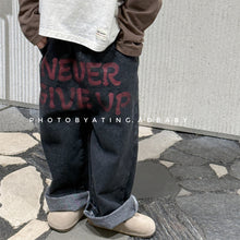 画像をギャラリービューアに読み込む, 【予約】英字ストレートデニムパンツ bottom 春 夏 80~130cm Wselect