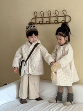 Load image into Gallery viewer, 【予約】キルティングホワイトコート 羽織 あったか 冬80~130cm Wselect