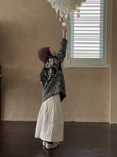 Load image into Gallery viewer, 【予約】モノトーン花柄カーディガン 長袖 ゆったり 冬90~150cm Wselect