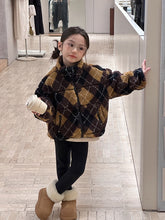 Load image into Gallery viewer, 【予約】アーガイルブルゾン フリース コート あったか 90-170 Wselect