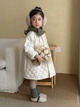 Load image into Gallery viewer, 【予約】キルティングホワイトコート 羽織 あったか 冬80~130cm Wselect
