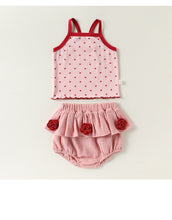 Load image into Gallery viewer, 【予約】ポンポンスイートセットアップ 夏 73~100cm baby 子供服 ブルマ SS 子供服 Wselect - W select baby kids