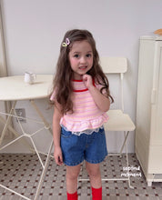 Charger l'image dans la galerie, 【即納】ボーダー重ね着T second moment 重ね着キャミ Tシャツ 韓国子供服 90〜160 Jr. Wselect - W select baby kids
