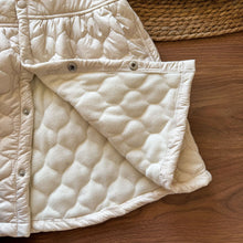 Load image into Gallery viewer, 【予約】キルティングホワイトコート 羽織 あったか 冬80~130cm Wselect