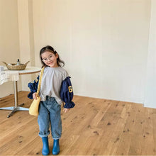 Load image into Gallery viewer, 【予約】 リメイク風ナンバリングTOPS 切り替え 80~130cm Wselect - W select baby kids