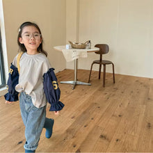 Load image into Gallery viewer, 【予約】 リメイク風ナンバリングTOPS 切り替え 80~130cm Wselect - W select baby kids