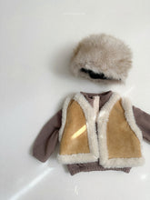 Cargar imagen en el visor de la galería, 【予約】ファーバケハ 帽子 ベビー帽子 cotton AW韓国子供服 2026 冬 atomeme Wselect