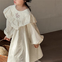 画像をギャラリービューアに読み込む, 【予約】 フリルミドルワンピース ホワイト ブルー 80~130cm Wselect - W select baby kids