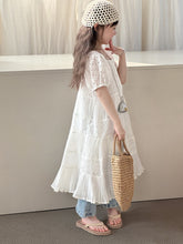 Load image into Gallery viewer, 【予約】コットンレースパフスリーブワンピ 夏 レース 100~150cm 子供服 Wselect SS 子供服 Wselect - W select baby kids