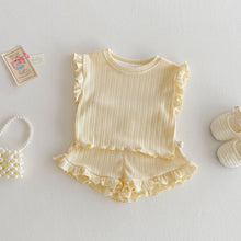 Cargar imagen en el visor de la galería, 【予約】フリルセットアップ 夏 73~120cm 子供服 フリル baby SS 子供服 Wselect - W select baby kids