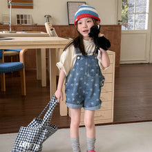 画像をギャラリービューアに読み込む, 【予約】ショートデニムサロペット 星 ドット 春 夏 80~130cm Wselect