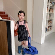 画像をギャラリービューアに読み込む, 【予約】ショートデニムサロペット 星 ドット 春 夏 80~130cm Wselect