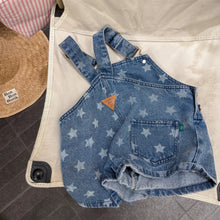 画像をギャラリービューアに読み込む, 【予約】ショートデニムサロペット 星 ドット 春 夏 80~130cm Wselect