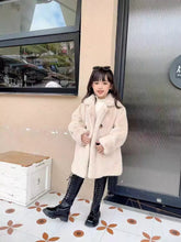 画像をギャラリービューアに読み込む, 【予約】ロングファーコート 90〜160cm あったか もこもこ ピンク ベージュ 長袖 ゆったり 冬 Wselect