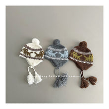 Cargar imagen en el visor de la galería, 【予約】猫ニット帽 シンプル ボア ニット帽 キャップ AW Kids 冬 Wselect