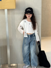 Load image into Gallery viewer, 【予約】ワイドソフトデニム パンツ 夏 100〜150 子供服 SS Wselect - W select baby kids