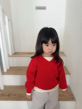 Charger l'image dans la galerie, 【予約】コージーvネックニット AW 韓国 韓国子供服 2026 digreen