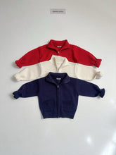 Cargar imagen en el visor de la galería, 【予約】ロエルニットジップアップ AW 韓国 韓国子供服 2026 digreen