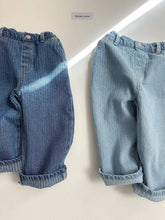 Cargar imagen en el visor de la galería, 【予約】クイルテッドデニムパンツ AW 韓国 韓国子供服 2026 digreen