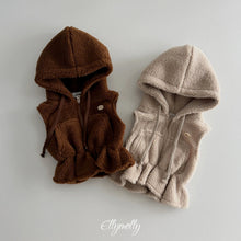 Charger l'image dans la galerie, 【予約】ベアーフードベスト AW 韓国 韓国子供服 boa 2026 ellymolly