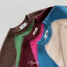 Charger l'image dans la galerie, 【予約】レーヨンカラーブロックラグランTシャツ ロンT AW 韓国 韓国子供服 2026 ellymolly