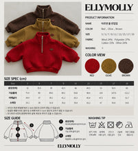 Cargar imagen en el visor de la galería, 【予約】アデネスウールハーフジップ スエット 冬 AW 韓国 韓国子供服 2026 ellymolly
