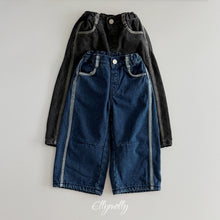 Charger l'image dans la galerie, 【予約】ラインウォークフリースラインデニム AW 韓国 韓国子供服 2026 ellymolly