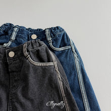Charger l'image dans la galerie, 【予約】ラインウォークフリースラインデニム AW 韓国 韓国子供服 2026 ellymolly