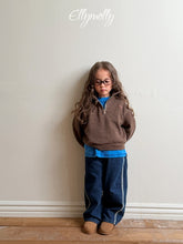 Charger l'image dans la galerie, 【予約】ラインウォークフリースラインデニム AW 韓国 韓国子供服 2026 ellymolly