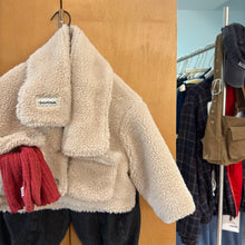 画像をギャラリービューアに読み込む, 【予約】マフラー付きボアコート 羽織 80~130cm あったか 冬 子供コート Wselect