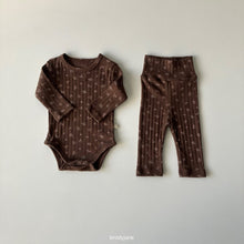 Cargar imagen en el visor de la galería, 【予約】花柄リブロンパース スタイ ボンネット AW 韓国 韓国子供服 BRODYJANE 2026 (コピー) (コピー)
