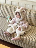 【予約】ベビーピンクフードコート　長袖　ふわふわ　冬80～130ｃｍ　Wselect