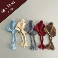 【予約】バイカラーポンポンニット帽　シンプル　ニット帽　キャップ　AW 　Kids　冬　Wselect - W select  baby kids