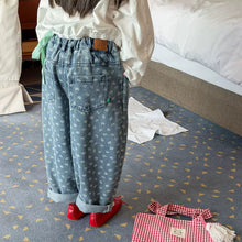 Load image into Gallery viewer, 【予約】 フラワーストレートデニムパンツ  bottom　花柄　80～130ｃｍ　Wselect - W select  baby kids
